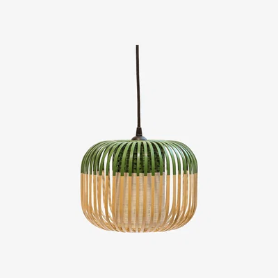 Made in Design Bamboo Light XS Pendant - H 20 x Ø 27 cm by Forestier Green/Natural wood