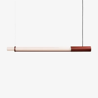 Made in Design In Fine LED Pendant glass red / L 105 cm - DCW éditions