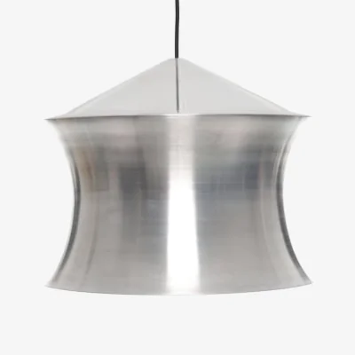 Made in Design Unbeaten Waist LED Pendant metal silver / Ø 41.2 x H 33 cm - Tom Dixon