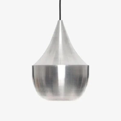 Made in Design Unbeaten Fat LED Pendant metal silver / Ø 24 cm x H 30 cm - Tom Dixon