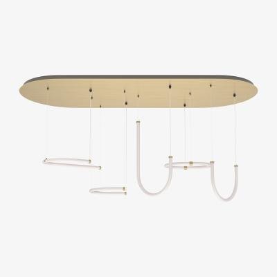 Made in Design Unseen LED Pendant - / 5 elements - 180 x 73 cm by Petite Friture White