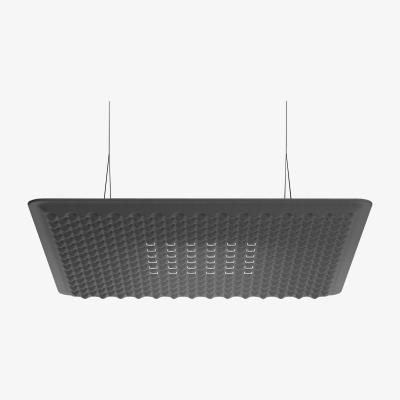 Made in Design Eggboard LED Acoustic suspension - / Acoustic - 80 x 80 cm by Artemide Grey