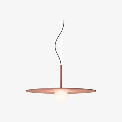 Made in Design Tempo Disque  Large Pendant - / LED - Ø 40 cm by Vibia Orange