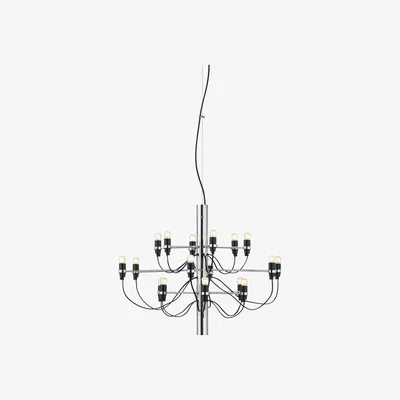 Made in Design 2097 Pendant - / 18 frosted bulbs INCLUDED - Ø 69 cm by Flos Grey/Silver/Metal