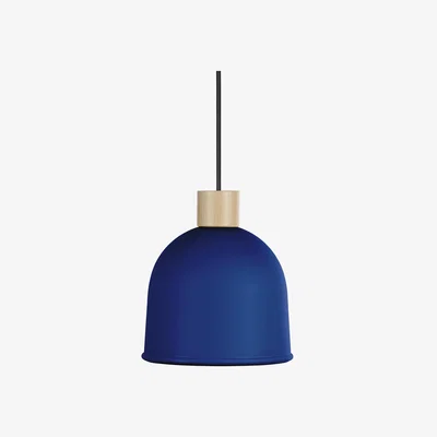 Made in Design Ons Pendant - / Ø 21.4 cm - Metal & wood by EASY LIGHT by Carpyen  Blue