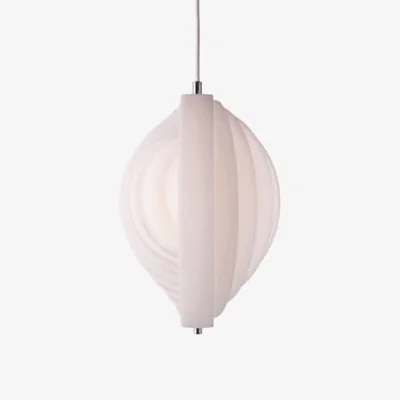 Made in Design Moon Opal Pendant plastic material white / Acrylic - Ø 34 cm / Verner Panton, 1960 - Verpan