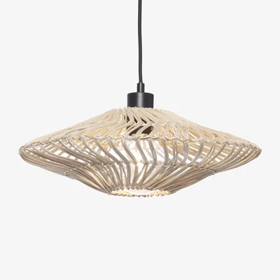 Made in Design Zanzibar Pendant cane & fibres wood white / Rattan / Ø 40 cm - GOOD&MOJO