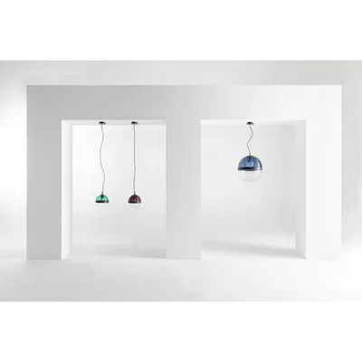 Made in Design Cord Small Pendant - / Ø 22 cm - Glass by Cappellini Red