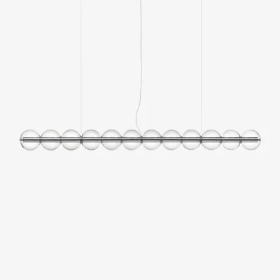 Made in Design Luce Sferica S3 Pendant glass transparent / L 250 cm - Flos