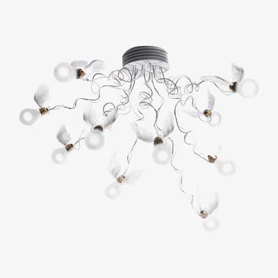 Made in Design Birdie's Nest Ceiling light by Ingo Maurer White/Metal