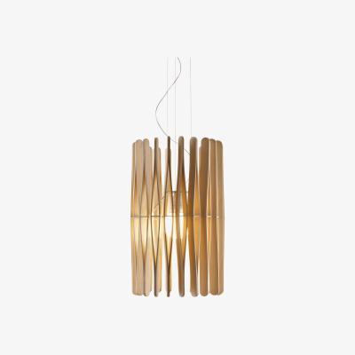 Made in Design Stick 02 Pendant by Fabbian Natural wood