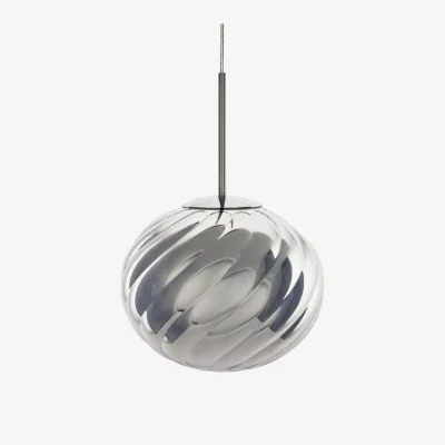 Made in Design Whirl Medium Pendant plastic material silver / LED - Ø 30 cm - Tom Dixon