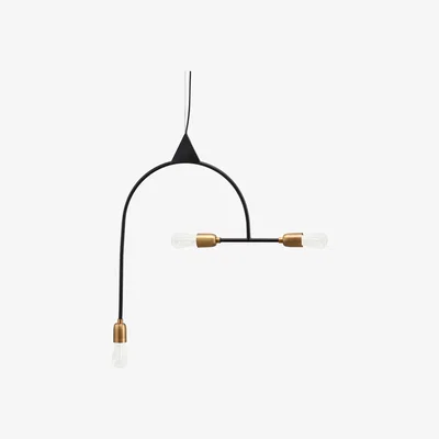 Made in Design Arch Pendant - / H 66.5 cm - 3 sockets by House Doctor Black/Gold