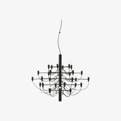 Made in Design 2097 Pendant - / 30 frosted bulbs INCLUDED - Ø 88 cm by Flos Black
