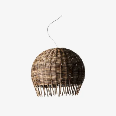 Made in Design Croco Pendant cane & fibres beige / Ø 70 x H 62 cm - Woven rattan - Gervasoni