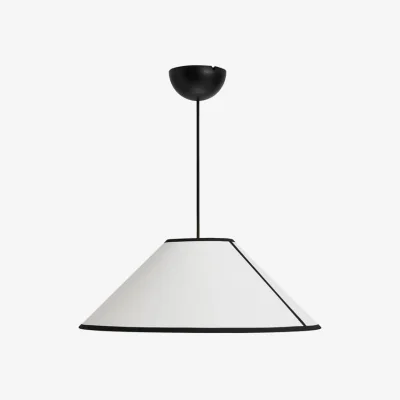 Made in Design Ava Cone Pendant textile white / Ø 50 cm - Recycled - Hay