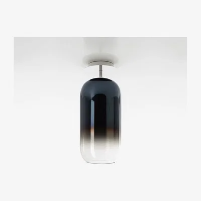 Made in Design Gople Mini Ceiling light - / Glass - H 35 cm by Artemide Blue/Transparent