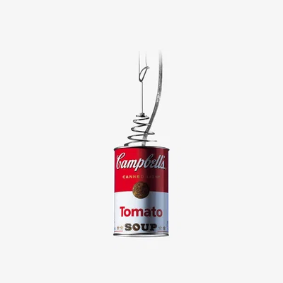 Made in Design Canned Light Pendant by Ingo Maurer White/Red