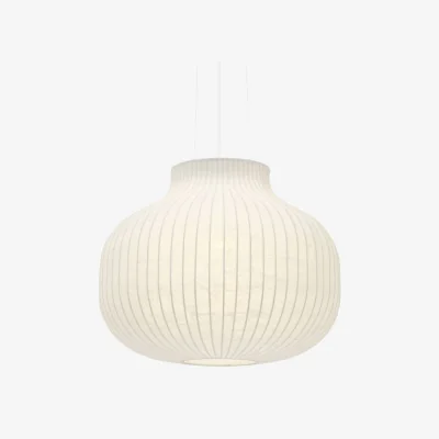 Made in Design Strand Closed Pendant textile white / Ø 45 - Cocoon resin - Muuto