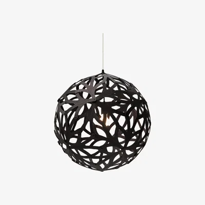 Made in Design Floral Pendant - Ø 60 cm - Black by David Trubridge Black