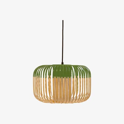 Made in Design Bamboo Light S Pendant - H 23 x Ø 35 cm by Forestier Green/Natural wood