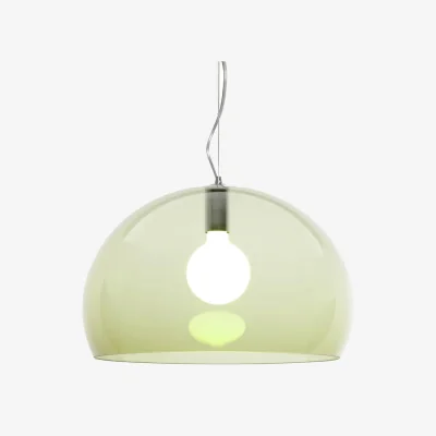 Made in Design FL/Y Pendant plastic material green / Ø 52 cm - Recycled PMMA - Kartell