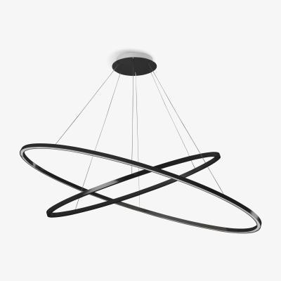 Made in Design Ellisse Double LED Pendant - / Ø 135 cm by Nemo Black
