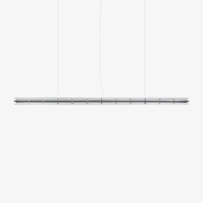Made in Design Luce Cilindrica S3 Pendant glass transparent / L 250 cm - Flos