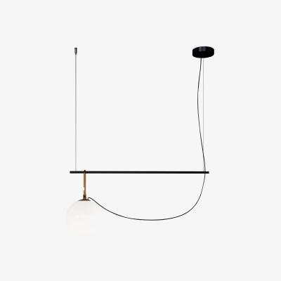 Made in Design nh S2 Pendant - / Globe Ø 22 - L 87 cm by Artemide Black/Gold/Metal