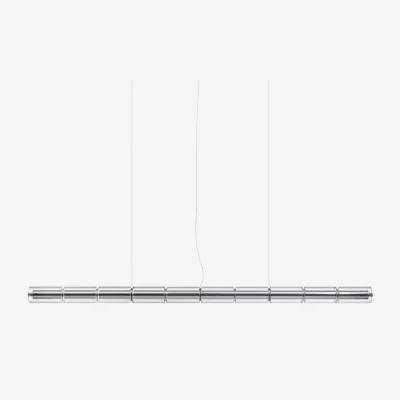 Made in Design Luce Cilindrica S2 Pendant glass transparent / L 207 cm - Flos