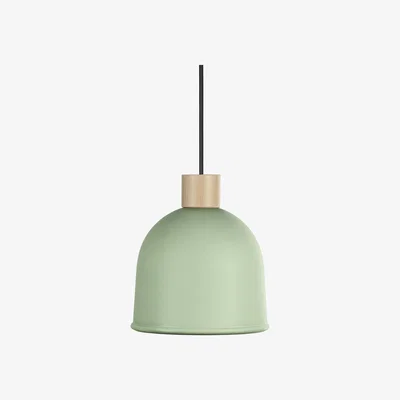 Made in Design Ons Pendant - / Ø 21.4 cm - Metal & wood by EASY LIGHT by Carpyen  Green