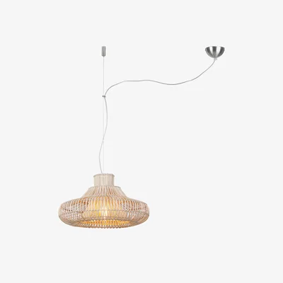 Made in Design Kalahari Small Pendant - / Wicker - Ø 45 cm by GOOD&MOJO Beige/Natural wood