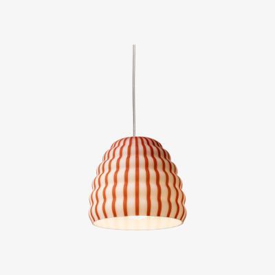 Made in Design Filigrana Ruche Pendant - / Red stripes - Ø 16 cm by Established & Sons White/Red
