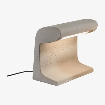 Made in Design Béton Petite Lamp - LED / Le Corbusier 1952 - H 31 cm by Nemo Grey