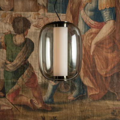 Made in Design Meridiano Media Pendant - / LED - H 41 cm by Fontana Arte Grey