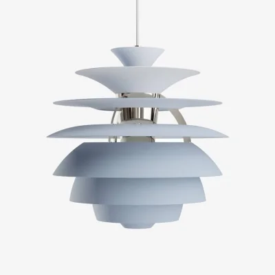 Made in Design PH Snowball Pendant metal blue / Poul Henningsen, 1924 - Ø 40 cm x H 39 cm - Louis Poulsen