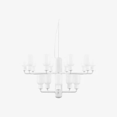 Made in Design Amp Chandelier Small Pendant - / Ø 62 cm - Marble & glass by Normann Copenhagen White