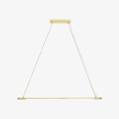 Made in Design Gold LED Pendant - / Metal & oak - L 124 cm by Bloomingville Gold/Metal