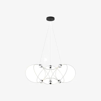 Made in Design Munari 6 Pendant metal gold / LED - Ø 120 x H 45 cm - DCW éditions