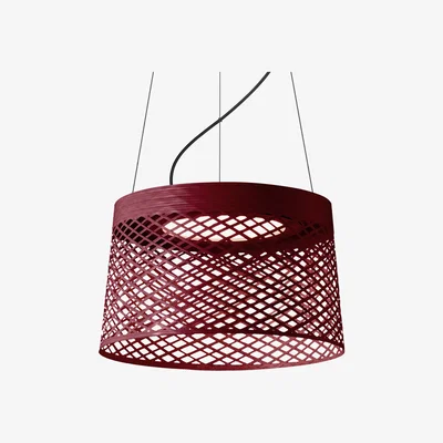 Made in Design Twiggy Grid LED Outdoor Pendant - / Ø 46 x H 29 cm by Foscarini Red