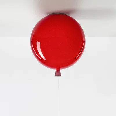 Made in Design Memory Medium Ceiling light - / Ø 30 cm - Glass by Brokis Red