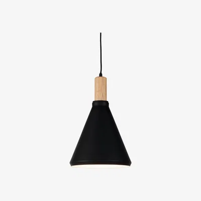 Made in Design Melbourne Small Pendant - / Wood & Metal - H 30 cm by It's about Romi Black