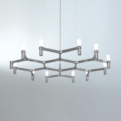 Made in Design Crown Plana Minor Pendant - / Ø 109 cm by Nemo Silver/Metal