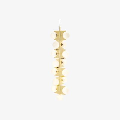 Made in Design Plane Drop Pendant - H 160 cm by Tom Dixon Gold/Metal