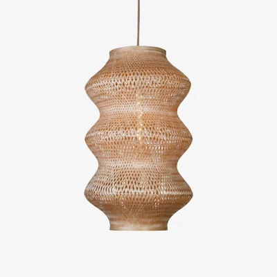 Made in Design Barbados Pendant wood beige / Ø 40 x H 67 cm - Bamboo - GOOD&MOJO
