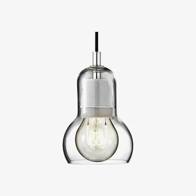 Made in Design Bulb Pendant - Ø 11 cm - Black cable by &tradition Transparent