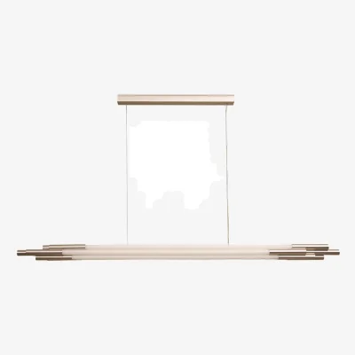 Made in Design ORG Horizontal Medium Pendant glass white / LED - L 160 cm - DCW éditions