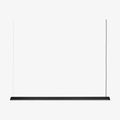 Made in Design Linear LED Pendant - / L 169.2 cm - Aluminium by Muuto Black