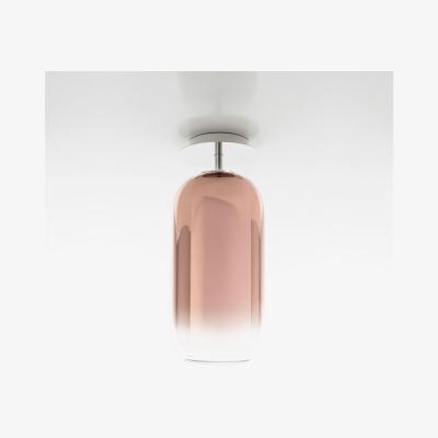 Made in Design Gople Ceiling light - / Glass - H 50 cm by Artemide Transparent/Metal