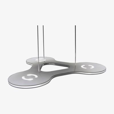 Made in Design Flat Ring 3 Pendant - LED - Ø 37 cm by Lumen Center Italia Grey/Silver/Metal